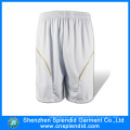 Pantalones cortos de baloncesto de los hombres blancos del poliester de encargo del baloncesto